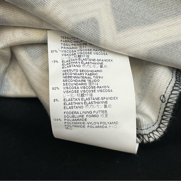 Roberto Cavalli Just Cavalli Black & Gold Baroque Printed Scuba Dress - Picture 12 of 12